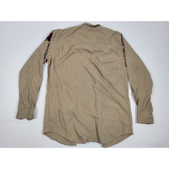 Drifire CAT2 Flame Resistant Utility Shirt Mens MD-T Medium Tall Brown Khaki - Picture 2 of 9